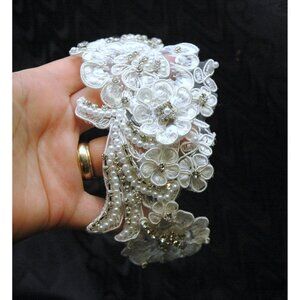 Crystal Lace Bridal headband, OOAK wedding headband